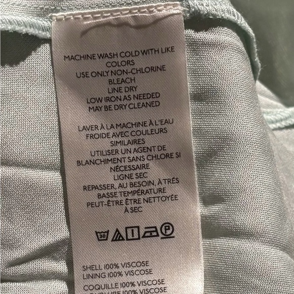 Anthropologie Short-Sleeve V-Neck Slip Midi Dress Size 2XL Floral Green - Picture 7 of 7